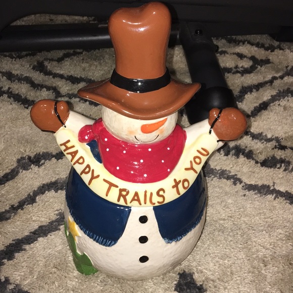 Holiday | Western Snowman Cookie Jar | Poshmark